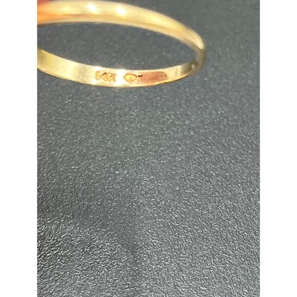 Kay Jewelry Vint Estate Prong Pear 14K Gold Solitaire .30-.40 Diamond Ring Sz 8 - Picture 13 of 16